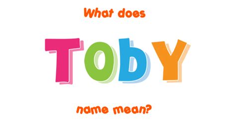 where does the name toby come from